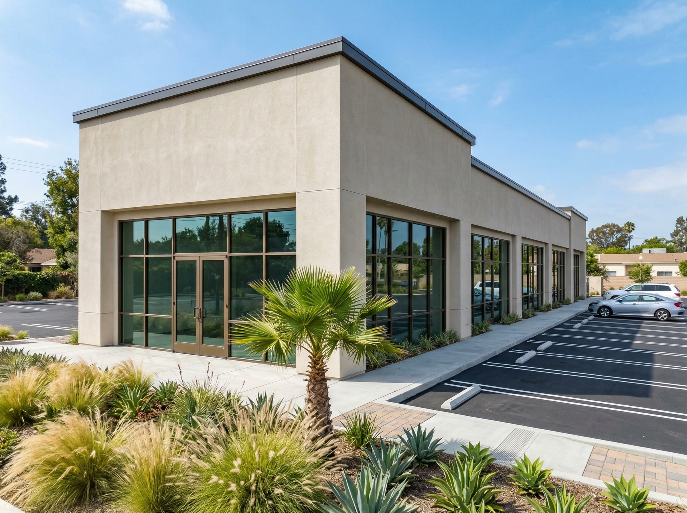 Commercial retail property exterior in Southern California